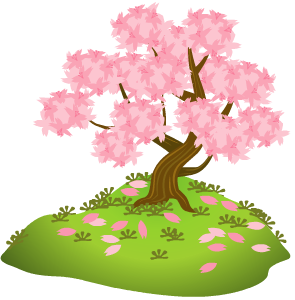 桜の木の島のイメージ